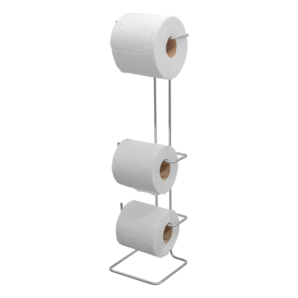 Porta Suporte Papel Higienico De Chão 3 Rolos
