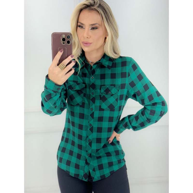 Camisa Xadrez CalÇa Xadrez Feminina Verde Camisa Xadrez Feminina