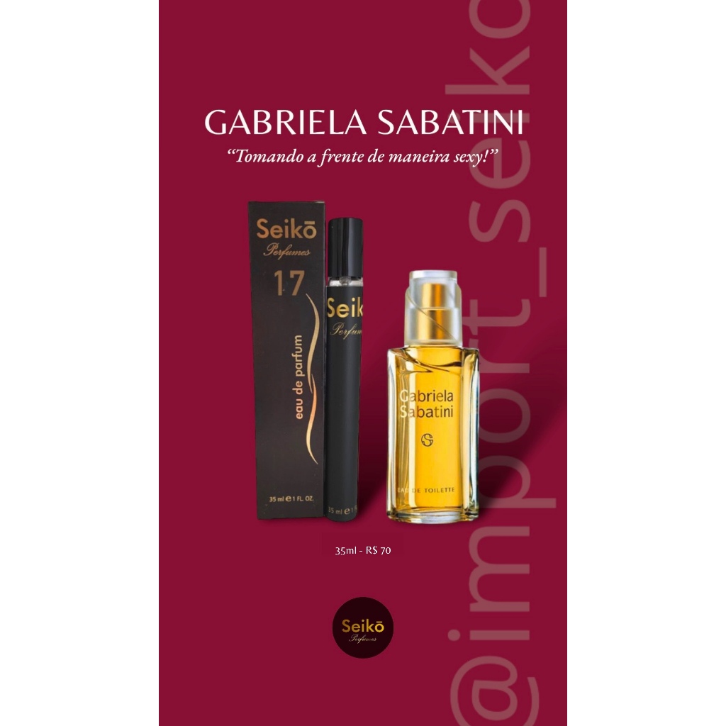 Fragrância Gabriela Sabatini - Seiko | Shopee Brasil