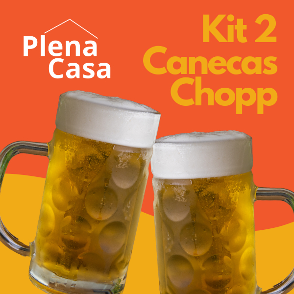 Kit 2 Canecas de Chopp Bubbles 570 ML Para Brindar