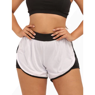 Shorts Duplo Academia Fitness Feminino