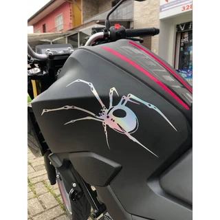 adesivo da aranha holográfico 244 para tanque de moto ou baú 59d