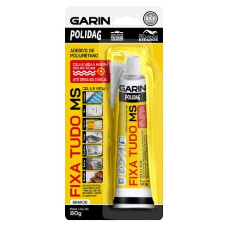 FIXA TUDO 80G - ALTO PODER DE ADESÃO BRANCO - GARIN