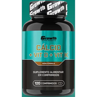 Cálcio + Vitamina D3 + Vitamina K - 120 comp - Growth Suplementos