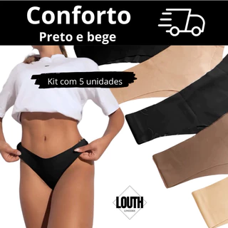 kit 5 CONFORTO Corte A Laser Não Marca SEM COSTURA