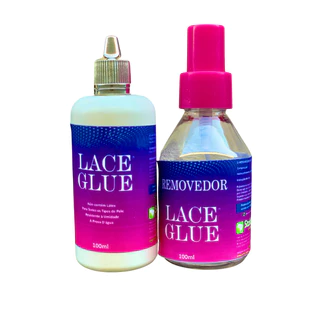 KIT LACE GLUE e Removedor De Cola Para Mega Hair Prótese Capilar Lace Front Wig Full Peruca - 100 ML cada um