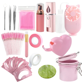 Kit Completo Para Alongamento Extensão de Cílios Profissional