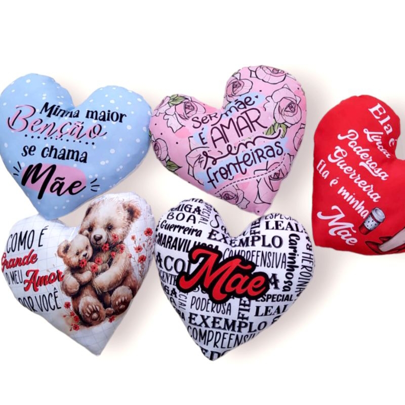 10 Almofadinhas coração dia das mães Lembrancinha em Oferta na Shopee
