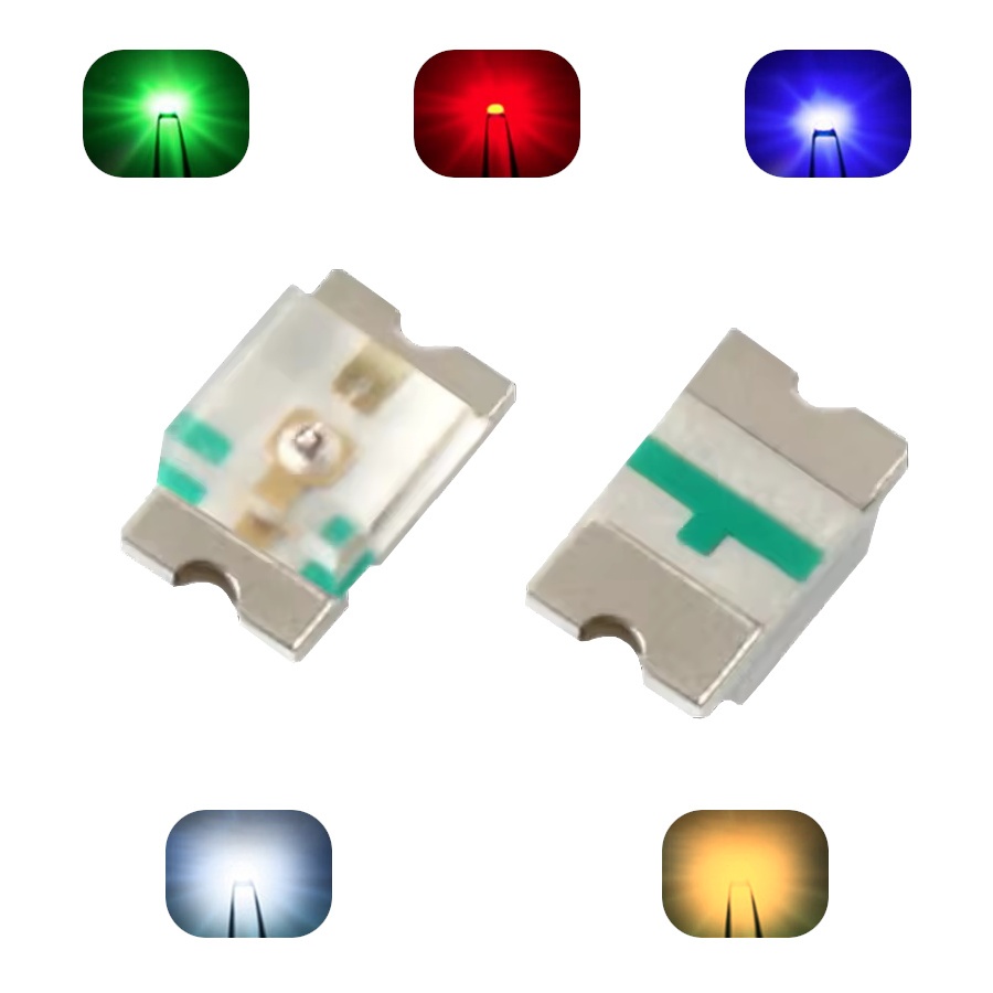 10 Stück LED SMD 0603 mit Kupferlackdraht verschiedene Farben