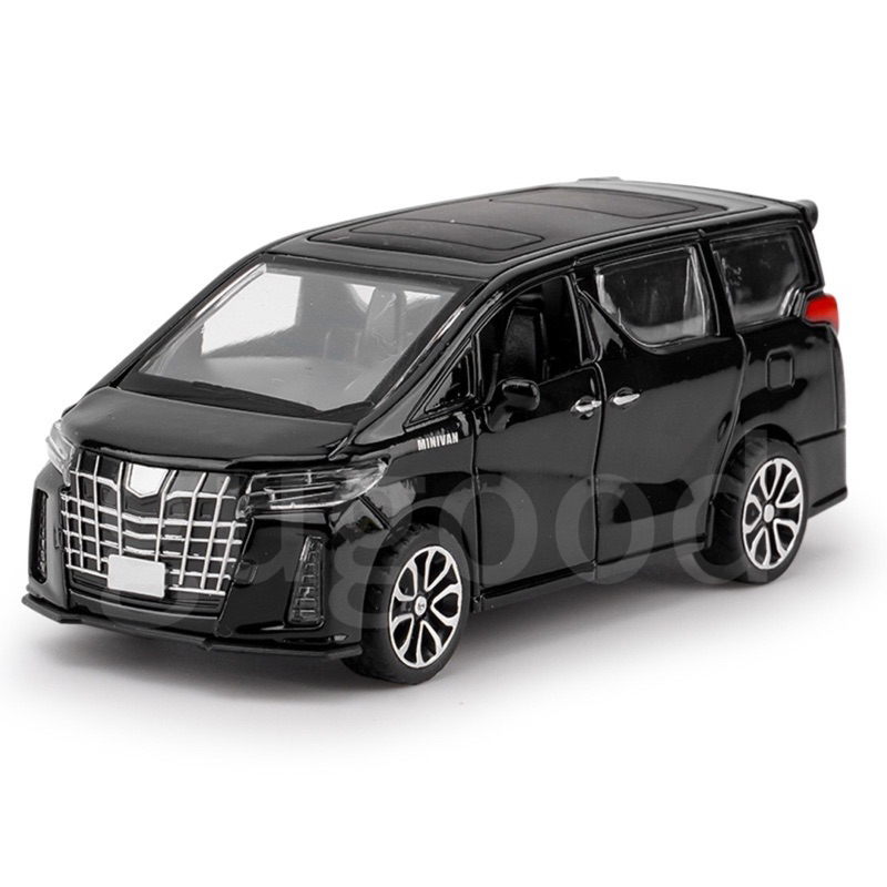 Carro Miniatura Toyota Alphard Com Fricção Abre Porta e Bagageiro