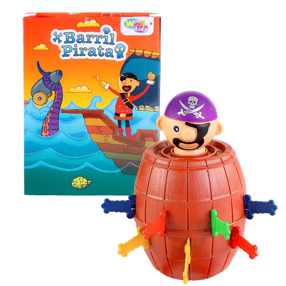 Pula Pirata Jump Grande Pequeno Tamanho Tradicional 18 Peças Brinquedo Diversão Compacto