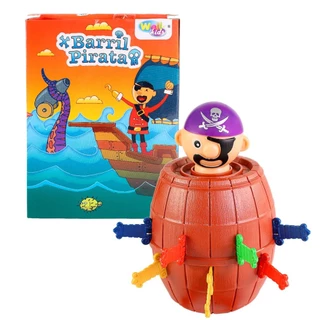Pula Pirata Jump Grande Pequeno Tamanho Tradicional 18 Peças Brinquedo Diversão Compacto