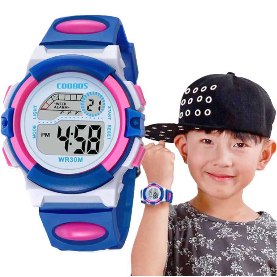 Relógio de Criança Infantil de Menina e Menino digital Luminoso ...