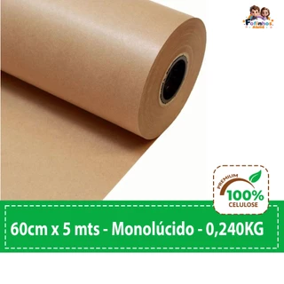 Papel Kraft 80g Com 60cm De Largura x 5 Metros De Comprimento - Comércio E Embalagens