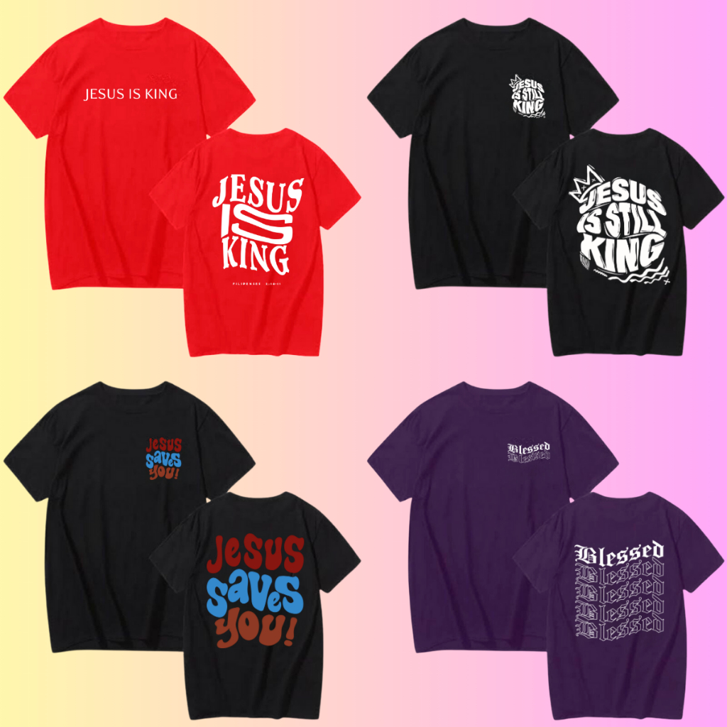 KIT 4 CAMISETA MASCULINA JESUS - BLESSED - HOLY GOSPEL EVANGÉLICA TSHIRT CRISTÃ
