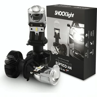 Par de led h4 mini projetor shocklight canhão top