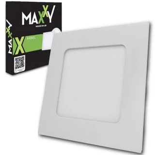 Painel Plafon Embutir 6w LED Quadrado Branco frio 6500k alumínio iluminação residencial comercial