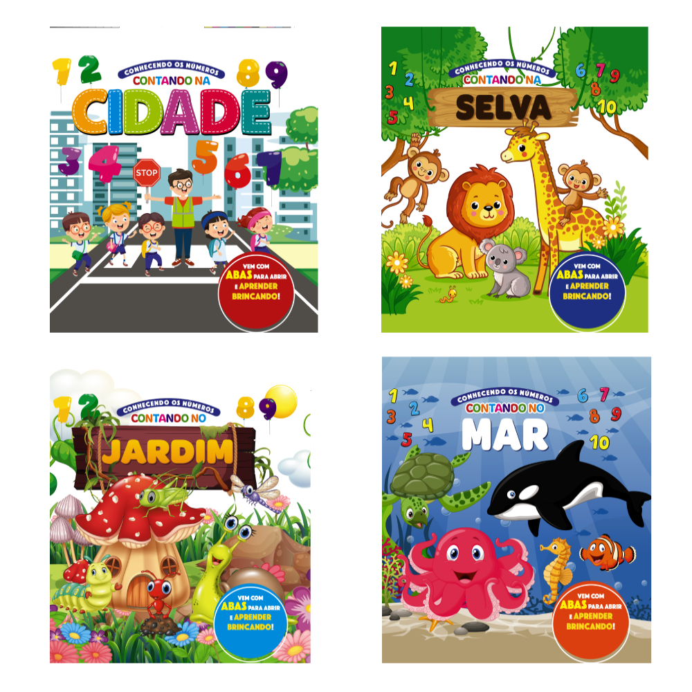 Coleção Conhecendo os Números - Kit com 4 Livrinhos