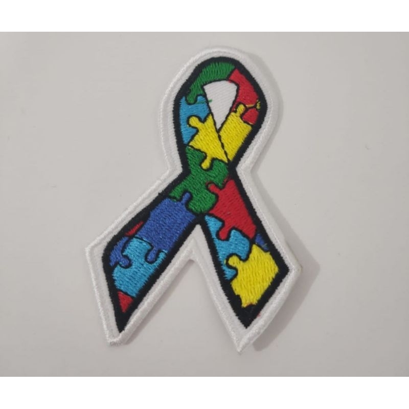 Patch termocolante Fita Autismo Bordado