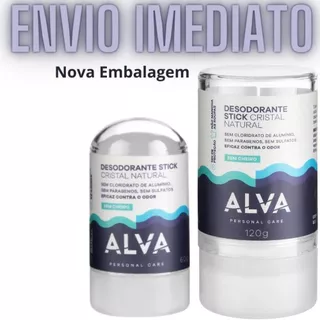 Desodorante Alva Stick Pedra Cristal Sem Alumínio