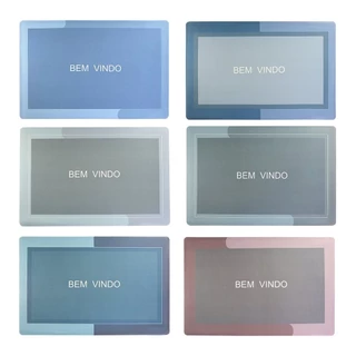 Tapete Emborrachado Bem-Vindo Entrada Boas Vindas Banheiro Antiderrapante Colorido Capacho Sortido