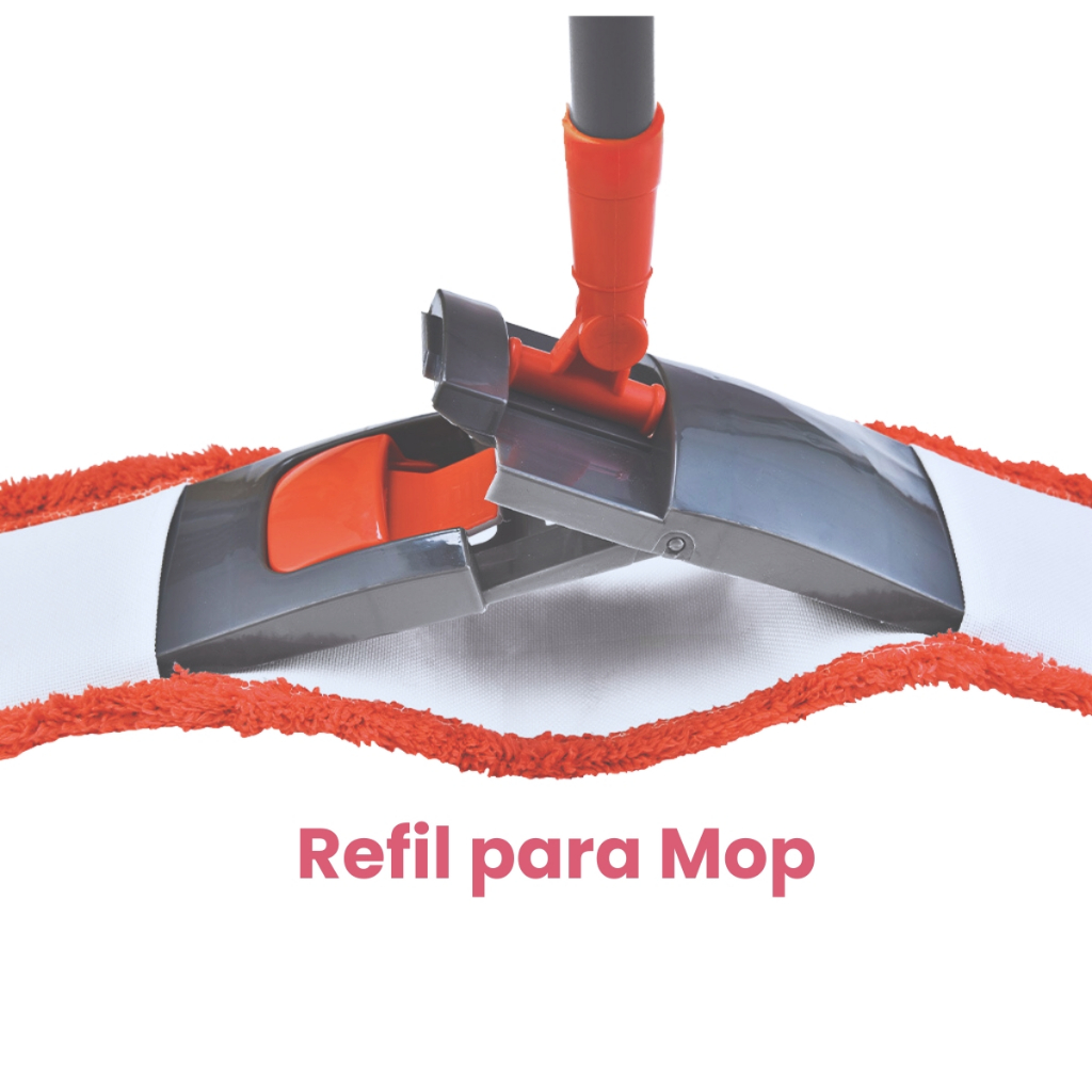 Refil Mop Flat Microfibra Rodo Vassoura esfregão retrátil tira pó e limpa pisos
