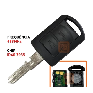 Chave Meriva - Corsa Hatch C/ Chip E Telecomando Original