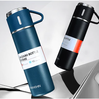 Garrafa Térmica Inox Com Copo 500ml Água Café Chá Caneca Frio Quente