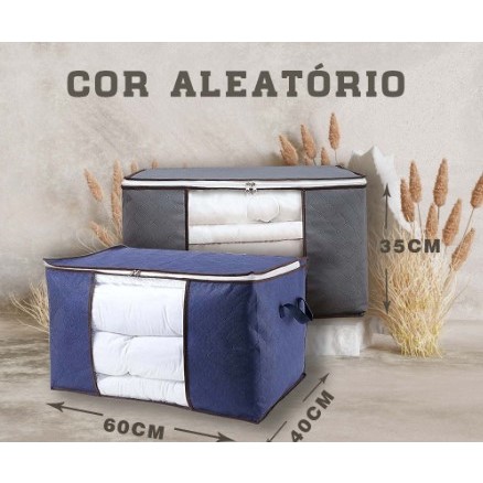 Organizador Multiuso Grande Caixa Organizadora De Guarda Roupa Flexivel Com Ziper rj