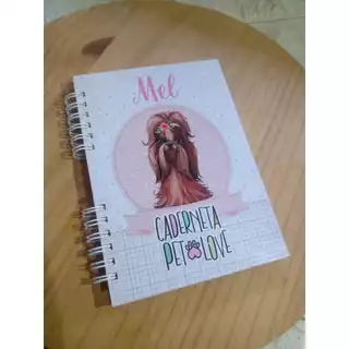 CADERNETA PET Shih Tzu COM NOME