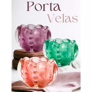 Porta Velas Castiçal de Vidro Decoração de Ambiente Casa