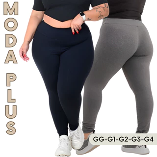 Calça Legging Plus Size Feminina Cintura Alta Zero Transparência Academia Fitness em Oferta na Shopee