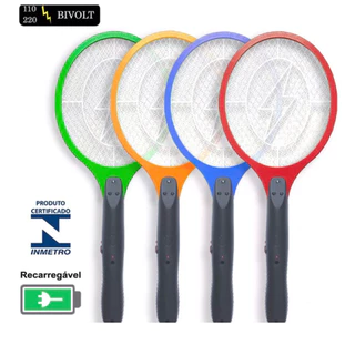 Raquete Elétrica Mata Mosquito Bivolt - Recarregável