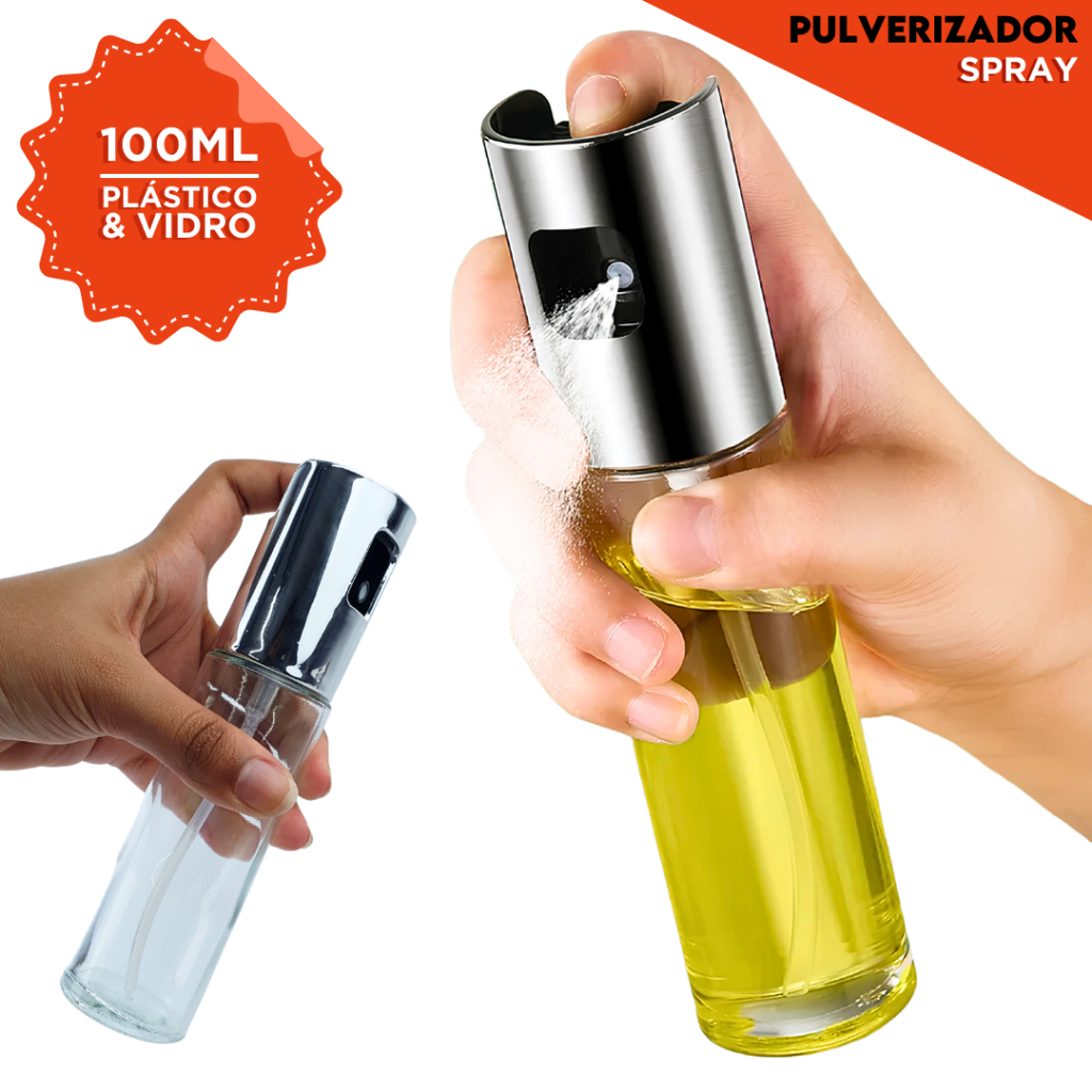 Borrifador Spray De Azeite E Vinagre 100 Ml - De Vidro - Mazzal