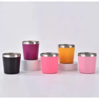 Mini Copo Térmico De Cerveja com Tampa - Aço Inox 250ml