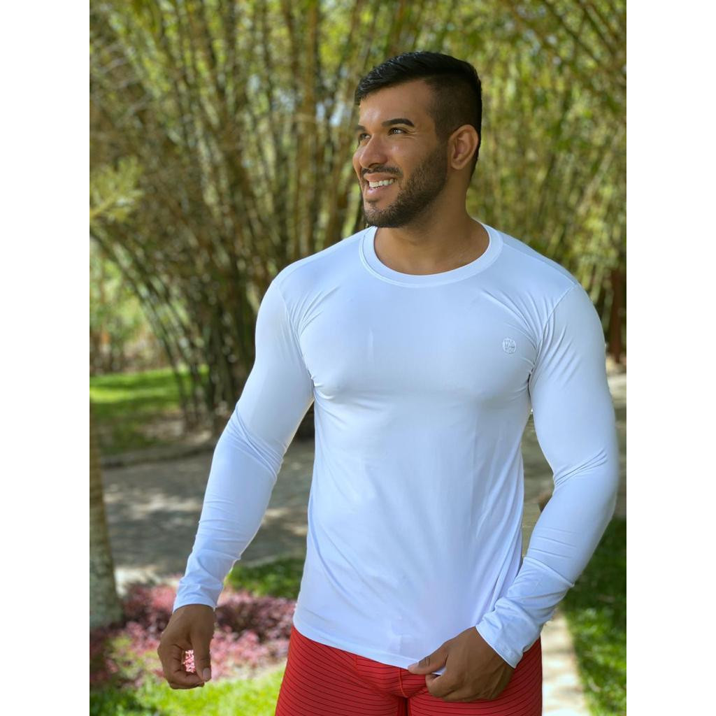 Kit 3 Camiseta Blusa Térmicas Uv 50+ Segunda Pele Unissex Manga Longa Blusa Frio