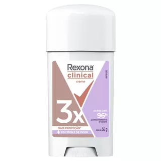 Rexona Clinical Desodorante Creme Extra Dry Feminino 58g