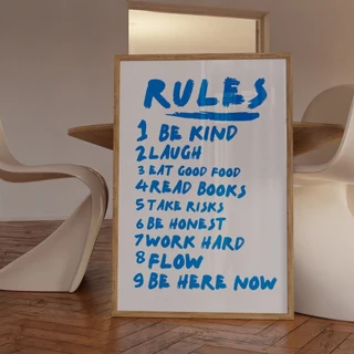 Quadro Decorativo Aesthetic - House Rules