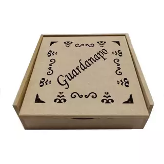 Porta Guardanapo Tampa Articulada E Desenhada Em Mdf