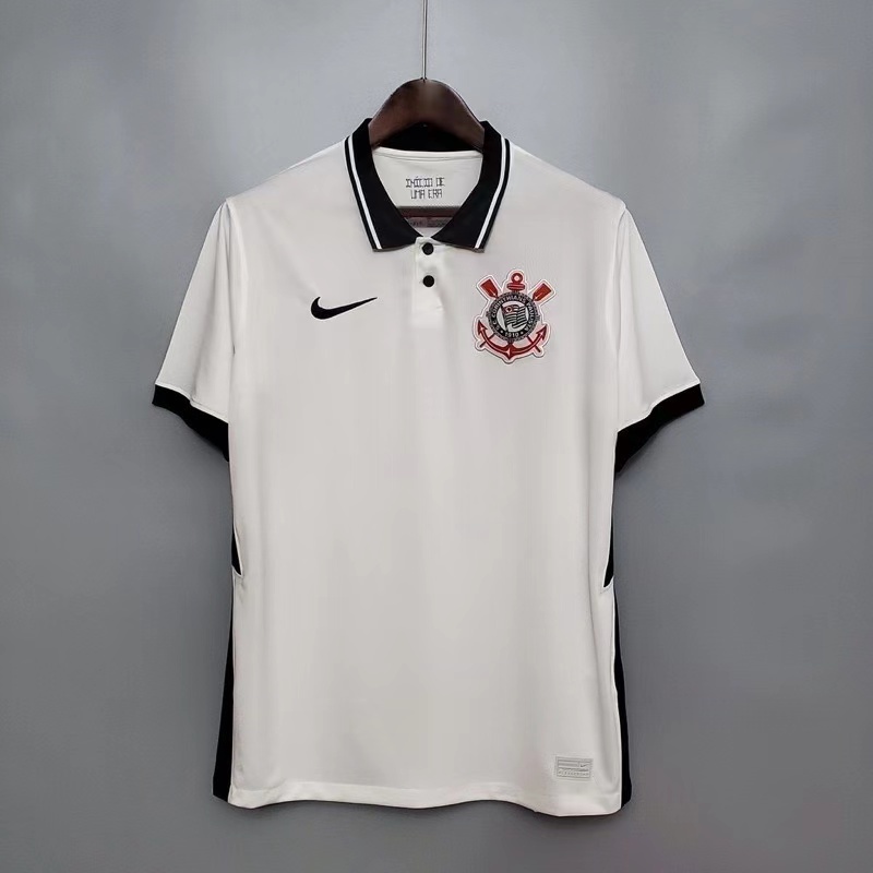 Camiseta de time Corinthians branca listrada novo 23/24