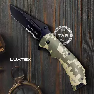 CANIVETE CAMUFLADO SEMI AUTOMÁTICO CAMUFLAGEM DIGITAL DESERT ABERTURA ASSISTIDA LUATEK SLK D05