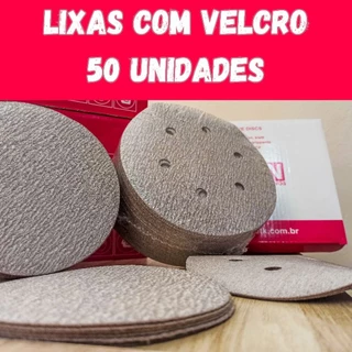 Kit Lixa Disco Hookit Caixa 50 Unidades - 80 120 150 180 220 280 320 e 400 (5 e 6 polegadas)