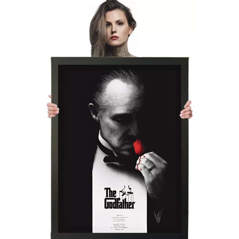 Quadro Placas Decorativas Pôster O Poderoso Chefão filmes e séries c ...