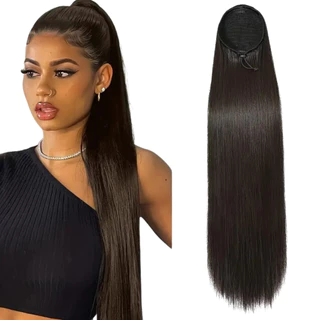 Rabo de Cavalo Telinha Liso 70 Cm Fibra Premium
