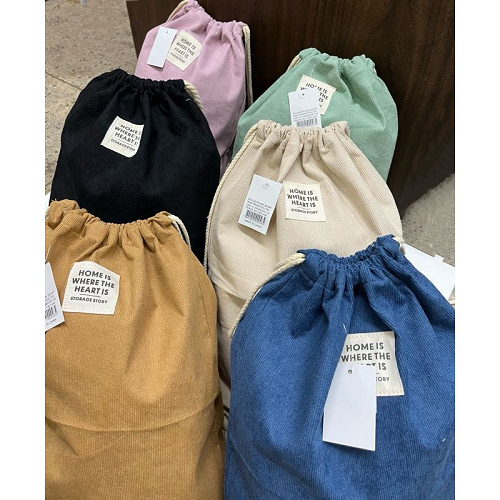 Bolsa Mochila Saco Lona Feminina Cordao Resistente Academia