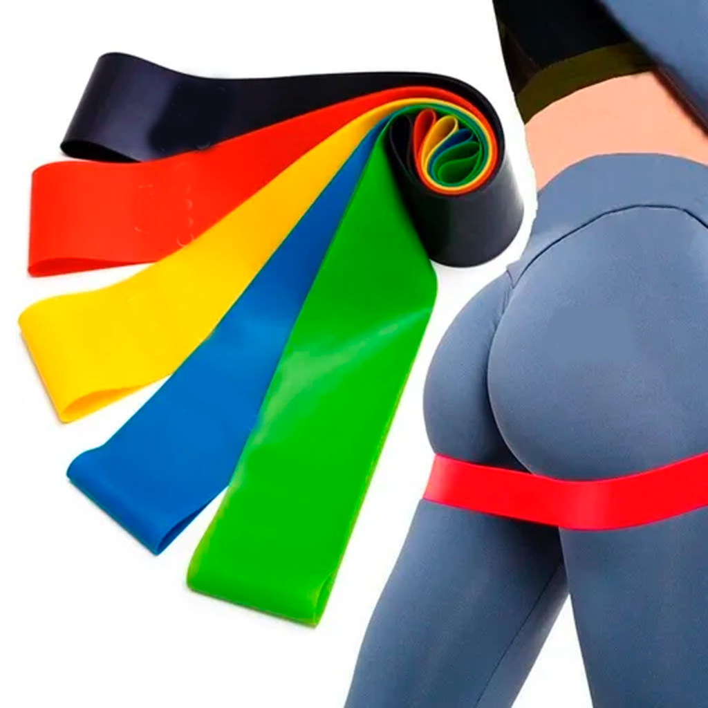 Mini Band Fita Faixa Elástica tensão Resistência Academia Exercícios Treino Yoga Musculação C2