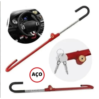 Trava Carneiro Antifurto Pedal E Volante De Aço Para Carro em Oferta na Shopee