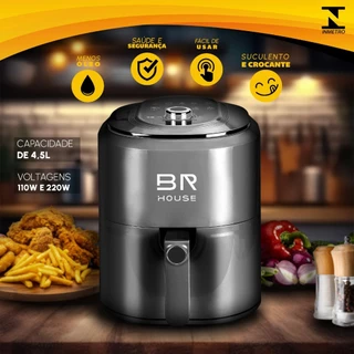 Fritadeira Eletrica Air Fryer Sem Oleo 4.5L BRHouse 110v ou 220v