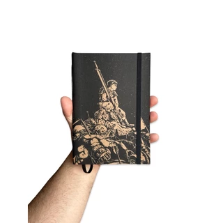 Sketchbook Caderno Berserk com Elástico e Marca Página Aquarela
