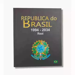 Álbum de Luxo para moedas do Plano Real - 1994 ate 2034